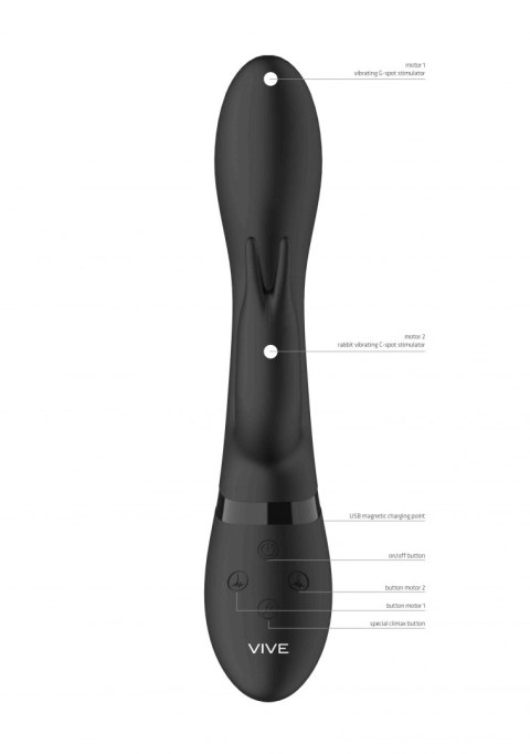 Wibrator-Zosia - Classic G-Spot Rabbit - Black Vive Wibrator-Zosia - Classic G-Spot Rabbit - Black Vive