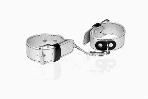 Kajdanki-WHIPS lakier, kajdanki damskie na ręce, srebrne Whips Collections Kajdanki-WHIPS lakier, kajdanki damskie na ręce, srebrne Whips Collections