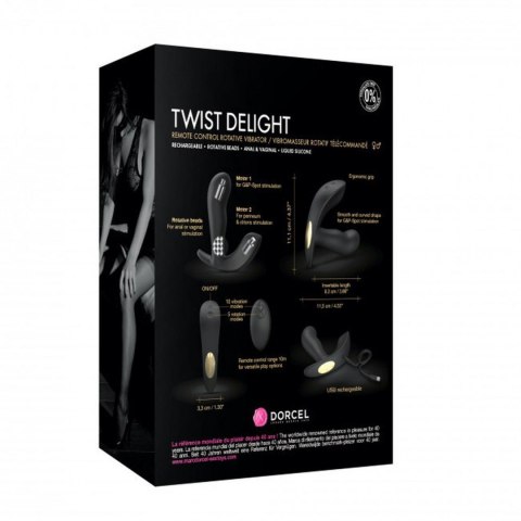 Korek analny rotacja DORCEL Twist Delight 10 trybów 11cm Dorcel Korek analny rotacja DORCEL Twist Delight 10 trybów 11cm Dorcel