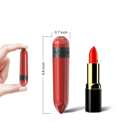 Mini wibrator mały masażer łechtaczki 7 cm 9 trybów czerwony Boss Series Joy Mini wibrator mały masażer łechtaczki 7 cm 9 trybów czerwony Boss Series Joy