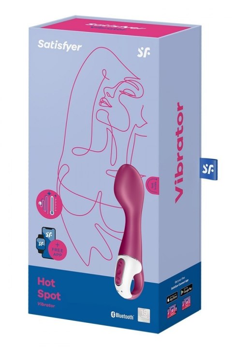 Wibrator do punktu G ogrzewany Satisfyer Hot Spot bordowy Satisfyer