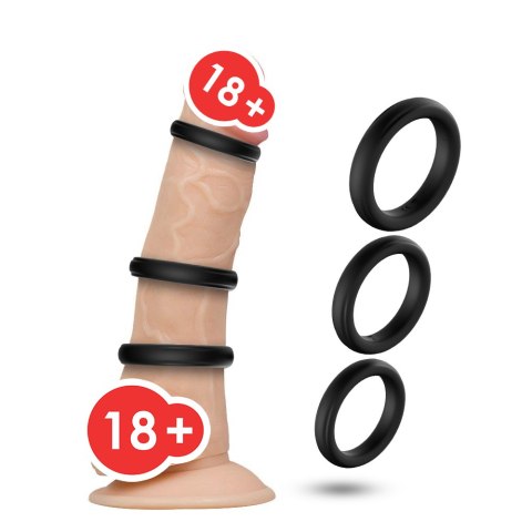 Zestaw 3 sex pierścienie erekcyjne na penisa jądra Boss Series Joy Zestaw 3 sex pierścienie erekcyjne na penisa jądra Boss Series Joy