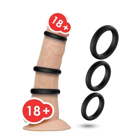 Zestaw 3 sex pierścienie erekcyjne na penisa jądra Boss Series Joy Zestaw 3 sex pierścienie erekcyjne na penisa jądra Boss Series Joy