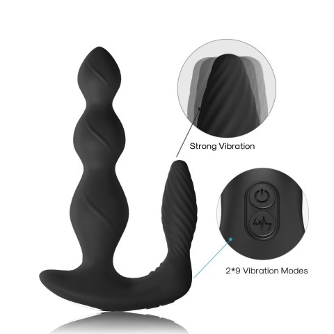 Korek analny z masażerem łechtaczki 9 trybów 17 cm Boss Series Joy Korek analny z masażerem łechtaczki 9 trybów 17 cm Boss Series Joy