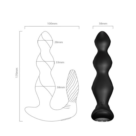 Korek analny z masażerem łechtaczki 9 trybów 17 cm Boss Series Joy Korek analny z masażerem łechtaczki 9 trybów 17 cm Boss Series Joy