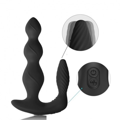 Korek analny z masażerem łechtaczki 9 trybów 17 cm Boss Series Joy Korek analny z masażerem łechtaczki 9 trybów 17 cm Boss Series Joy