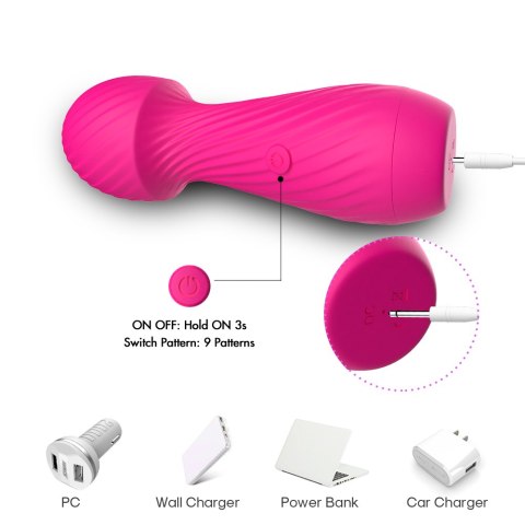 Masażer do łechtaczki ciała erotyczny 9 trybów 13 cm różowy Boss Series Joy Masażer do łechtaczki ciała erotyczny 9 trybów 13 cm różowy Boss Series Joy