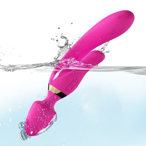 Masażer różdżka wibrator królik 9 trybów 23 cm różowy Boss Series Joy