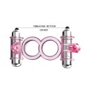 BAILE - BUNNY SNUGGLES COCK CLIT RING, 10 vibration functions BAILE