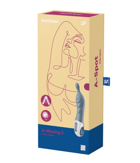 Wibrator do punktu A Satisfyer A-Mazing 2 12 trybów 22cm szary Satisfyer Wibrator do punktu A Satisfyer A-Mazing 2 12 trybów 22cm szary Satisfyer