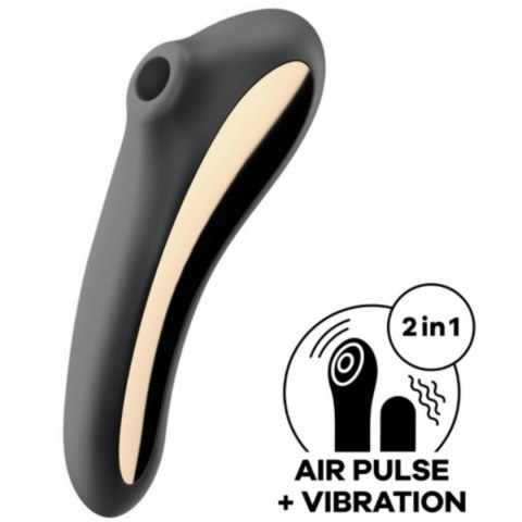 Wibrator stymulator powietrzny Satisfyer Dual Kiss czarny Satisfyer Wibrator stymulator powietrzny Satisfyer Dual Kiss czarny Satisfyer