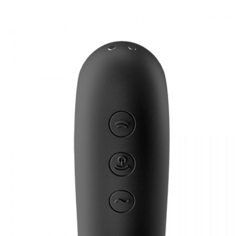 Wibrator stymulator powietrzny Satisfyer Dual Kiss czarny Satisfyer Wibrator stymulator powietrzny Satisfyer Dual Kiss czarny Satisfyer