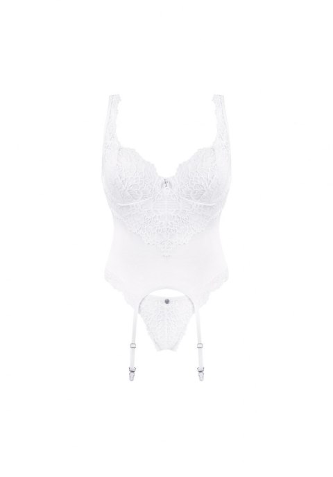 Bielizna-Amor Blanco gorset i stringi biały S/M Obsessive Bielizna-Amor Blanco gorset i stringi biały S/M Obsessive
