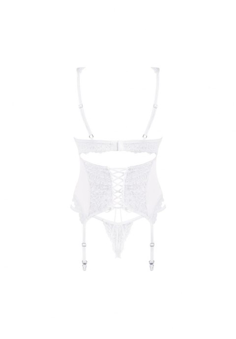 Bielizna-Amor Blanco gorset i stringi biały S/M Obsessive Bielizna-Amor Blanco gorset i stringi biały S/M Obsessive