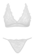 Ouno-Sexy Lingerie Set 2 parts-L/XL-White Ouno