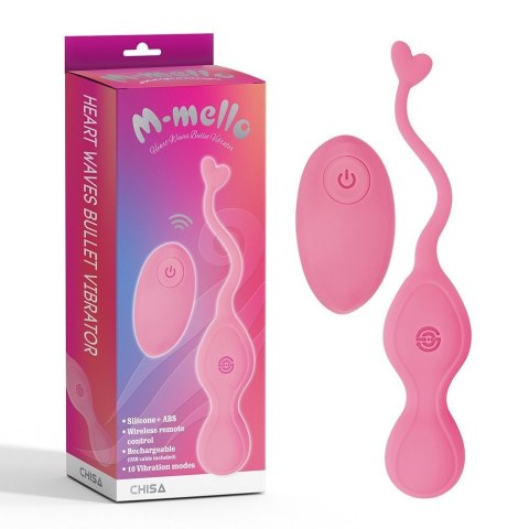 Jajeczko Wibrujące USB Heart Waves Bullet Vibrator M-mello