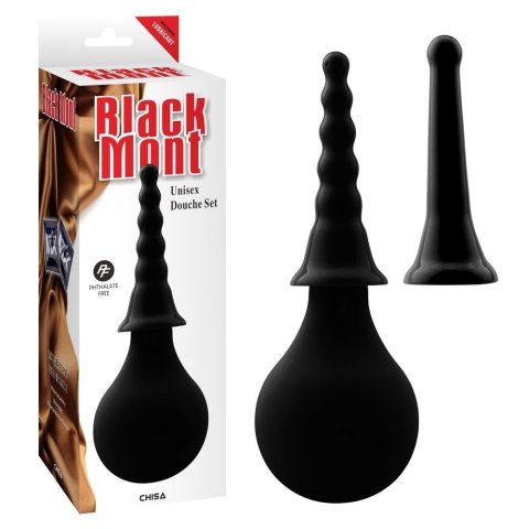 Korek analny Unisex Douche Set Black Mont Korek analny Unisex Douche Set Black Mont