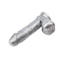 Srebrne Dildo Jądra Żyły Ben Dover-Silver DarkMuscle