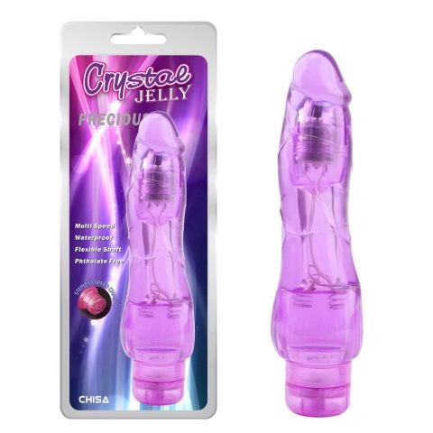 Żelowy wibrator stymuluje pochwę Precious-Purple CrystalJELLY Żelowy wibrator stymuluje pochwę Precious-Purple CrystalJELLY