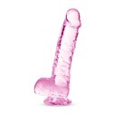 NATURALLY YOURS  6" CRYSTALLINE DILDO ROSE Blush