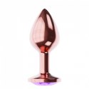 Plug-Butt Plug Diamond Amethyst Shine L Rose Gold Lola Games