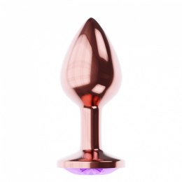 Plug-Butt Plug Diamond Amethyst Shine L Rose Gold Lola Games