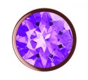 Plug-Butt Plug Diamond Amethyst Shine L Rose Gold Lola Games