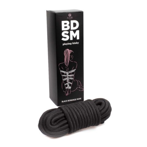 Wiązanie Lina 10 m - Black Bondage Rope BDSM Secret Play