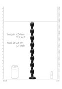 Dildo analne Ass Snake Beaded Dildo - 48 cm - Black Shots