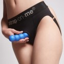 DILDO PLUG BALLS METALLIC BLUE - XL Strap-on-me