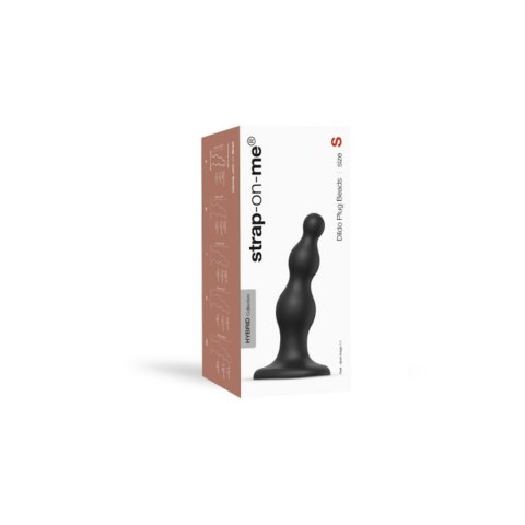 DILDO PLUG BEADS BLACK - S Strap-on-me