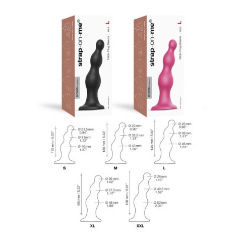 DILDO PLUG BEADS BLACK - S Strap-on-me DILDO PLUG BEADS BLACK - S Strap-on-me