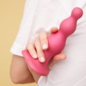 DILDO PLUG BEADS METALLIC RASPBERRY PINK - XL Strap-on-me