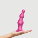 DILDO PLUG BEADS METALLIC RASPBERRY PINK - XL Strap-on-me