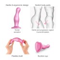 DILDO PLUG CURVY METALLIC SUGAR PINK- S Strap-on-me