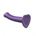 Dildo Mono Density Metallic Purple - M - Shine Strap-on-me