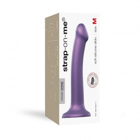 Dildo Mono Density Metallic Purple - M - Shine Strap-on-me