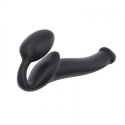 STRAP-ON SEMI-REALISTIC BENDABLE BLACK - M