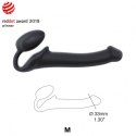 STRAP-ON SEMI-REALISTIC BENDABLE BLACK - M