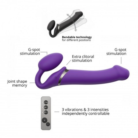 VIBRATING STRAP-ON - L - PURPLE Strap-on-me VIBRATING STRAP-ON - L - PURPLE Strap-on-me