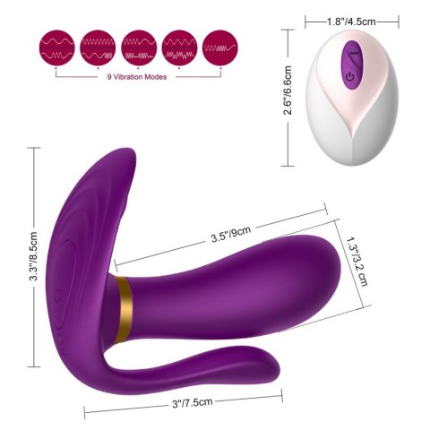 Wibrator dla par grzejący 40 C z pilotem Boss Series Cute Wibrator dla par grzejący 40 C z pilotem Boss Series Cute