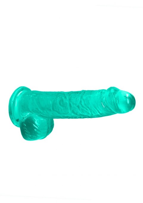 6"" / 15 cm Realistic Dildo With Balls - Turquoise RealRock