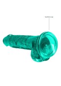 7"" / 19 cm Realistic Dildo With Balls - Turquoise RealRock