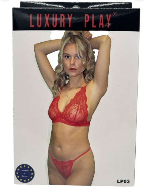 Bielizna-Luxury Play - Lingerie Set Medium Red Luxury Play