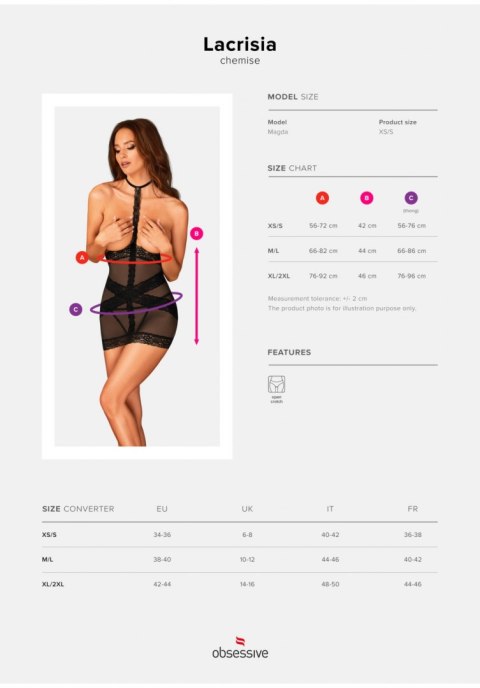 Bielizna-Lacrisia koszulka XS/S Obsessive Bielizna-Lacrisia koszulka XS/S Obsessive