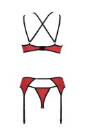 Bielizna-MAGNOLIA SET red S/M Casmir