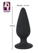 Obciążony korek analny plug zatyczka do pupy 8cm Black Velvets