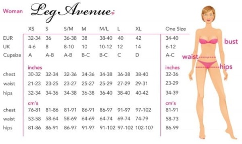 BODYSTOCKING CZARNE S/L LEG AVENUE