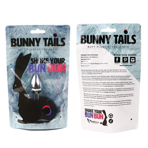 FeelzToys -Bunny Tails Butt Plug Black FeelzToys FeelzToys -Bunny Tails Butt Plug Black FeelzToys