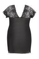 Marina black chemise L+ ( czarna halka ) Anais